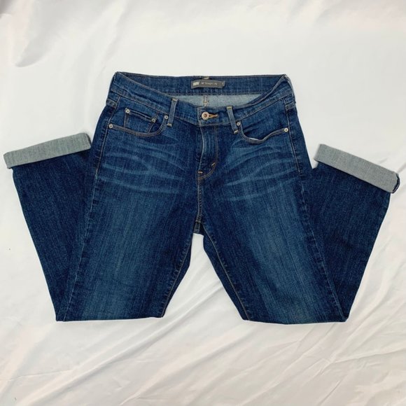 Levi's 505 Straight Leg Dark Wash Jeans Size 6 - Picture 4 of 6